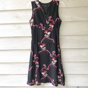 Tocca Black Embroidered Dress